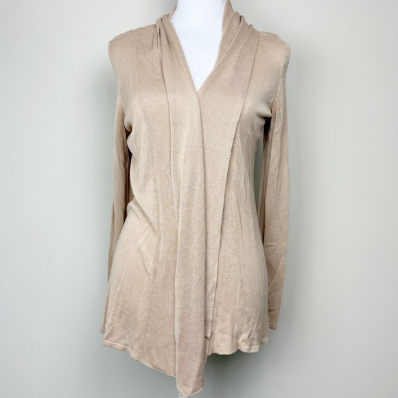 Cyrus‎ Open Front Long Cardigan Size XS Womens Beige New W/Tag - Picture 1 of 12